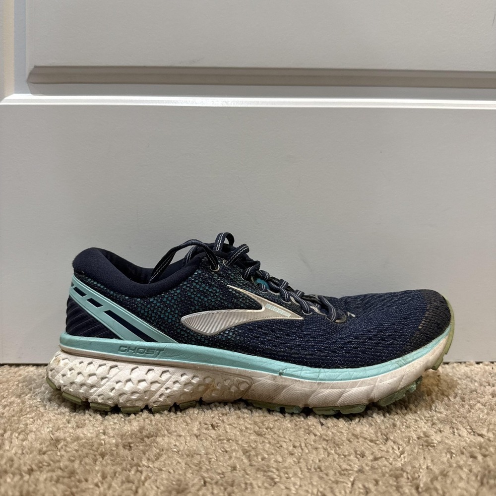 Brooks Ghost 11 Shoes Womens Size 8.5B Blue Running Cushioned Sneakers Athletic